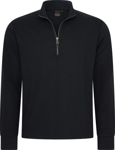 Mario Russo Pique Longsleeve Shirt - Trui Heren - Sweater Heren - Coltrui Heren - XXL - Zwart