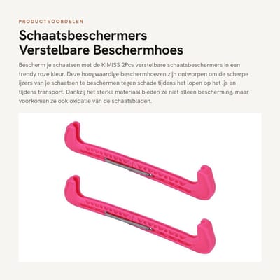 Dailygoods- Schaatsbeschermers Verstelbaar - Schaatsbeschermers Noren - Schaatsbeschermers Kunstschaatsen - Schaatsbeschermers IJshockey - Bescherming voor Blades - Sterk Materiaal - Schaatsbeschermhoes