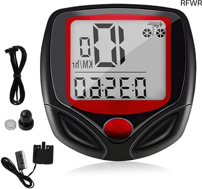 RFWR® LCD Fietscomputer met 23 Functies - Waterdichte Snelheidsmeter met Achtergrondverlichting voor Racefietsen