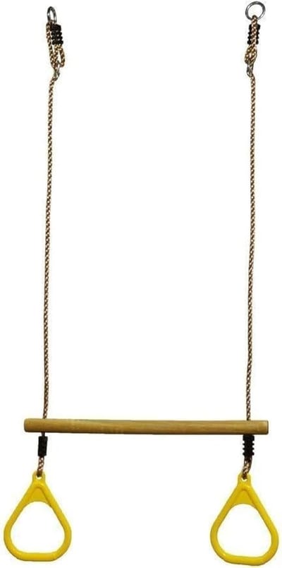 Houten Trapeze Speelset met Ringen - 2 in 1 Buiten- en Binnen Playground voor Kinderen