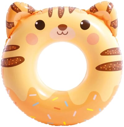 Intex Zwemring Dier Donut Tijger Oranje 76CM - Zwemring voor Kinderen - Zwemband - Luchtbed Zwembad - Strand Luchtbed - Lounge