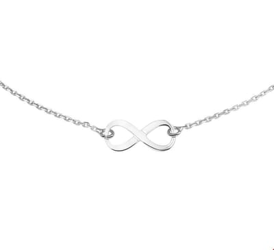 Zilver Gerhodineerde Collier infinity 1 1318779