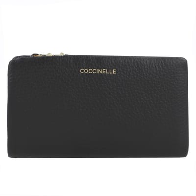 COCCINELLE Leren portemonnee C-Me Softy Wallet Noir zwart