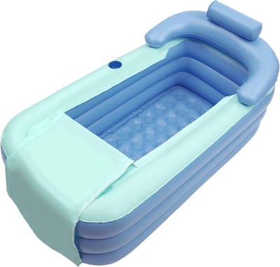 Draagbare opvouwbare badkuip voor volwassenen, opblaasbare pvc-badkuip voor warmwaterbaden en ijsbaden