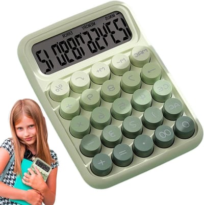 Rekenmachine voor kinderen - Desktop rekenmachine - School en kantoor - Anti-slip basis - 11 x 155 cm - Groen