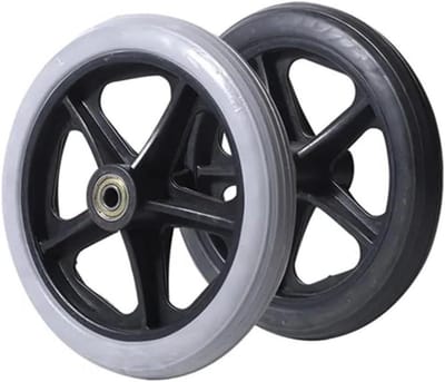 Vervangingswiel - Rolstoelwiel - Mobiliteit Ondersteunen - Massief Rubber - 8 inch - Grijs