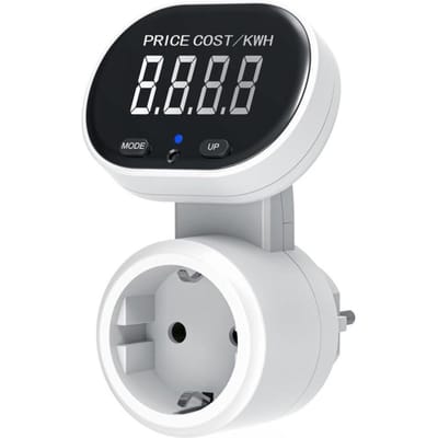 Europese stopcontact 45 graden draaibaar groot LCD-scherm Stroommeteraansluiting Digitaal display Energie backlight type & EU Plug veelkleurig