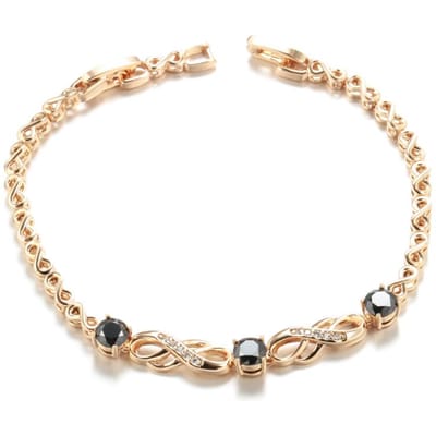 Mode Etnische Bruidsarmband Voor Vrouwen Luxe Roségoud Natuurlijke Zirkoon Armbanden Vintage Bruiloft Fijne Dagelijkse Sieraden beige