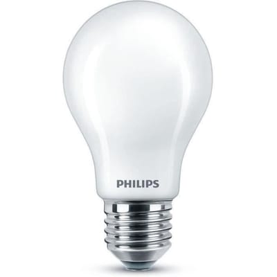 Philips LED lamp - Standaard lampvorm met E27 fitting - Koelwit licht: 4000K - 60W - Mat glas
