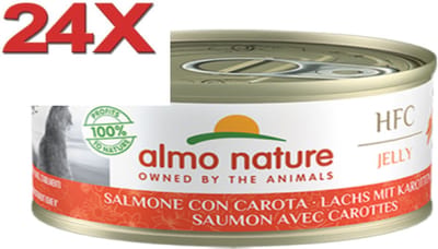 Almo Nature HFC - Kattenvoer - Jelly Zalm & Wortel - 24x70gr