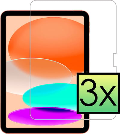 Screenprotector - 3 Stuks - Geschikt voor Apple iPad A16 (2022/2025) - 10.9 / 11 inch (10e & 11e generatie) - Extra Sterk - Beschermglas - Gehard Glas - Tempered Glass - Screen Protector - Bescherm Cover