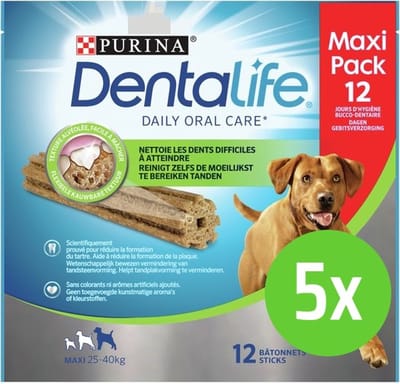 5 x Purina Dentalife Daily Oral Care Large - Hondensnacks - 426 g