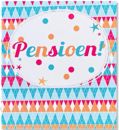 Pensioen! Wenskaart - 12x11cm - Gevouwen kaart inclusief envelop - Pensioen / Stoppen met werken