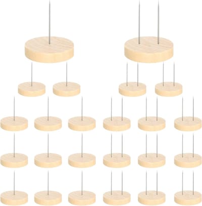 Poppenstandaard Basis - Haak & Brei Accessoire - Poppen Presenteren - Duurzaam Houten Materiaal - 4x0.8 cm Basis
