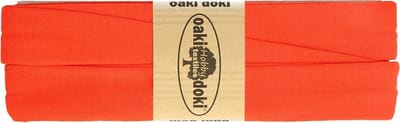 Oaki Doki Jersey Tricot Biaisband 20mm – 3 Meter – Oranje 935 – Elastisch Afwerkingslint voor Stretchstoffen