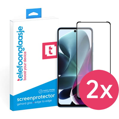 DuoPack: Motorola Moto G200 screenprotector gehard glas Edge to Edge