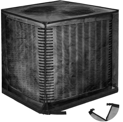 Airco Hoes Buitenunit - 70x70x80 cm - Airco Beschermhoes - Gaasbescherming - Airco Afdekhoes - Airco Omkasting - Airconditioninghoezen - Tuinmeubelhoes - Airco Cover - Airconditioning - Voorkomt bladval - voor alle seizoenen - Zwart