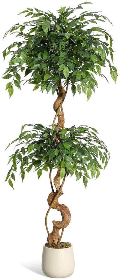 Geargalaxy Kunstmatige Ficusboom - Kunstboom - Sierficus - Ficus Kamerplant - Grote Decoratieve Plant Voor Woonkamer - 150cm