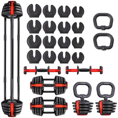 HMS 3-in-1 Verstelbare Dumbbell Set - 43,5 kg