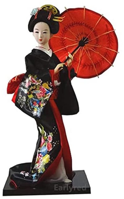 12 inch Japanse Geisha Kimono Pop - Decoratie of Cadeau