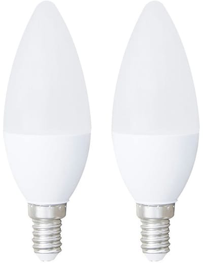 VITO LED Kaarslamp C38 E14 - 9W (vervangt 60W) - 792lm - 2700K - 220-240V - Ø37mm - Energiezuinig - 2 stuks