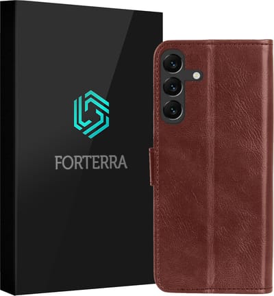 Hoesje Geschikt voor Samsung Galaxy A16 - Luxe Bookcase - Walletcase Hoes - Portemonnee - Cover - Bruin