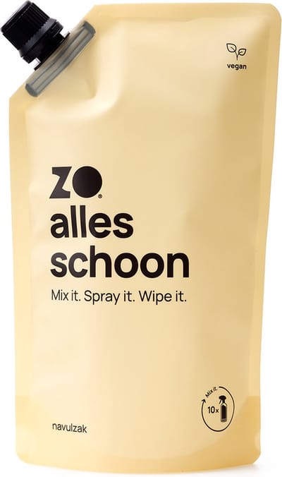 ZO® Allesreiniger Navulzak - Voor 10 x navullen - 100% Natuurlijk en Vegan - Sinaasappel - Voor 5 Liter Duurzaam Schoonmaakmiddel