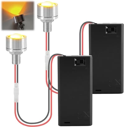 2 Stuks Miniatuur LED Lichten voor Poppenhuizen, Kleine LED Verlichting, Decoratieve Miniatuur Accessoires voor Displaykasten en Speelgoedhuizen