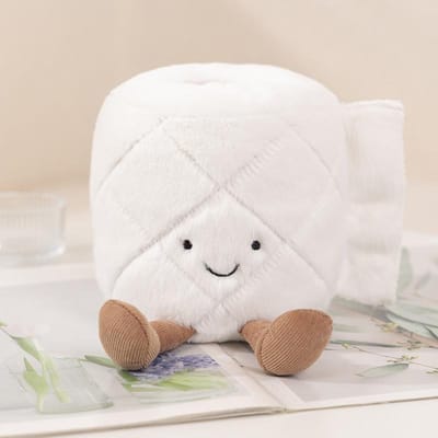 Kawaii Toilet Pluche Humanoid Speelgoed Knuffel Poep Toiletrol Pluche Speeltje Lachend Met Benen Rekwisiet Decoratie Cadeau white