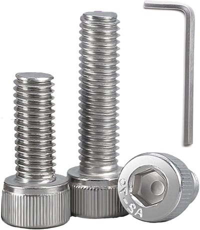 M8x20mm 20 Stuks Schroeven Cilinderkopschroeven met Binnenzeskant, Platte Kopschroeven Roestvrij Staal A2 V2A Volledige Schroefdraad Binnenzeskantschroeven