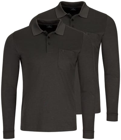 RAGMAN Heren poloshirt 2 pack Basic