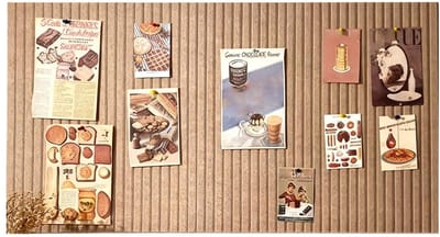 Dailygoods- Prikbord Groot - Decoratief Vilt - Opvouwbaar Displaybord - 60 x 40 cm - 0,9 cm Dik - Zelfklevende Tape - Decoratiebord
