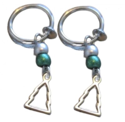 Klem oorbellen-Kerst-zilverkleur-Kerstboom- geen gaatje- Charme Bijoux
