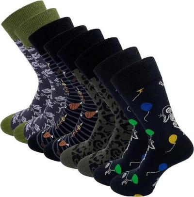 8 paar SQOTTON® - Naadloze sokken - After Party - Maat 36-40