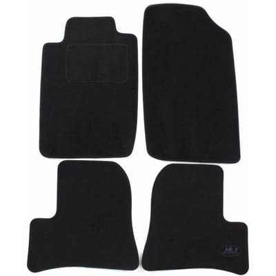 Tapis De Sol Noir Velours - J&J AUTOMOTIVE - Peugeot 206 1998-2005 - Sur Mesure - Antidérapant - Imperméable noir
