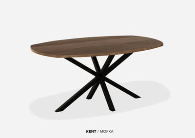 Maxfurn - Eettafel deens ovaal | Zeer krasvast | Kleur: Mokka | Afm. 160x92cm