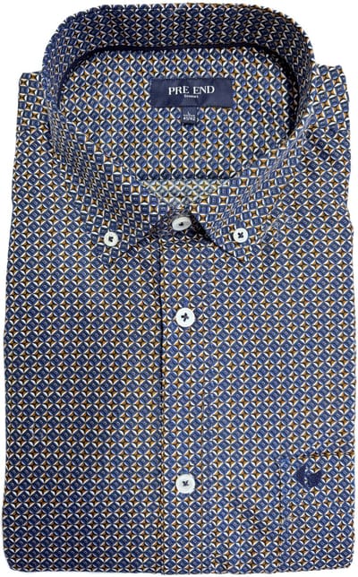 Pre End Overhemd - Lange mouw - Regular fit - Multi - Strijkvrij - Maat XXL