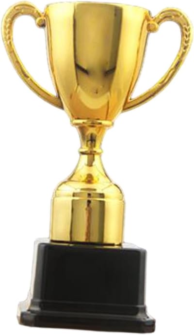 Trofee Beker - Prijs Beker Kinderen - Feestelijke Beloning - Duurzaam Kunststof - 19cm Hoog