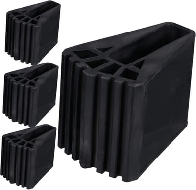 Ladder Voetbeschermers - Ladderklemmen Ladder Pads - Ladder Stabiliseren - Antislip Rubber - 9.2X6.7CM - Zwart