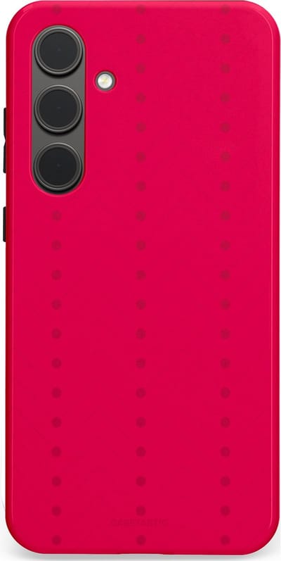 Casetastic Hoesje Geschikt voor Samsung S24 Plus - Stijlvolle Beschermende Duo-layer Case - Ritmisch rood
