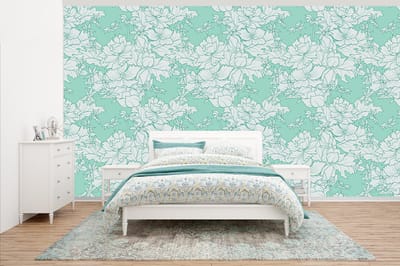Behang - Fotobehang Patronen - Vintage - Bloemen - Breedte 500 cm x hoogte 280 cm