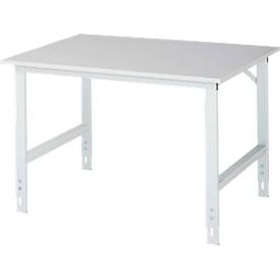 Werktafel, melamine blad, B 1250 x D 1000 x H 760-1080 mm