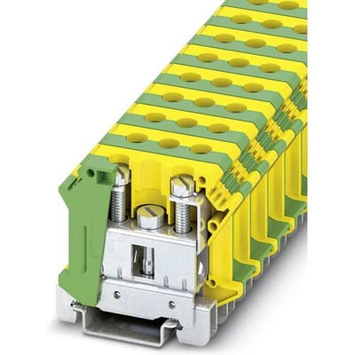 Phoenix Contact 3074091 Installatieklem voor aardleider 15 mm Schroeven Groen, Geel 50 stuk(s)
