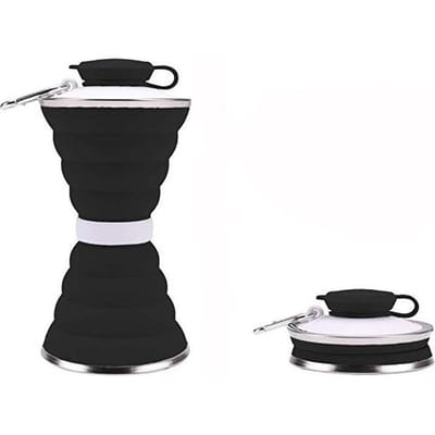 500ML Siliconen Waterfles Beker Opvouwbaar Lekvrij Draagbaar Sport Reizen Waterflessen Voor Buiten Reizen Gym Wandelen Herbruikbaar