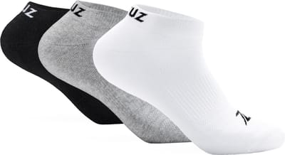 ZEUZ Enkelsokken 3-Pack - Sokken - Sportsokken Heren & Dames - Grijs, Wit & Zwart - Small
