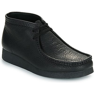 CLARKS WallabeeEVO BT Heren Veterschoenen - Leer - Zwart