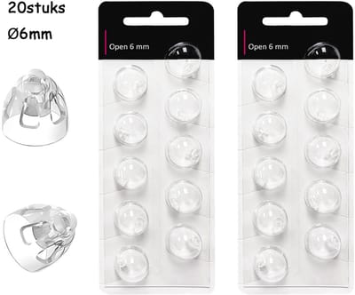 20 stuks - gehoorapparaat dopjes - geschikt voor Oticon Minifit - Open ventilatie 6 mm - Siliconen - Vervangende oordopjes - Accessoires voor gehooraparaten