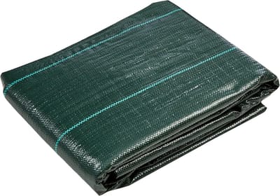 Mulchfolie Zwart UV-gestabiliseerd Voorkomt Onkruid Groei Lengte 10m Breedte 200cm