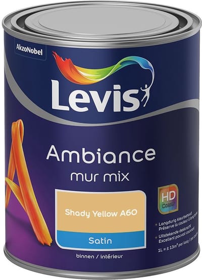 Levis - Ambiance Mur Satin Mix - Shady Yellow A60 - Mengverf - 1 L