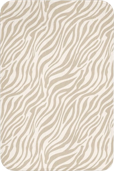 Badmat 60x90 cm - Antislip - Zebra - Patroon - Beige - Badmatten voor badkamer - Badkamermat - Douchemat - Badkamer mat